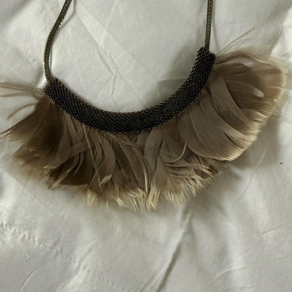 Serefina Feather Statement Necklace - image 2